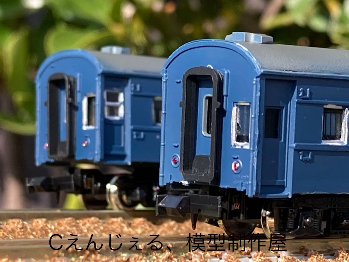 青い荷物車　マニ60とマニ35 2両セット　Nゲージ　他サイト出品中 マニ 客車 国鉄