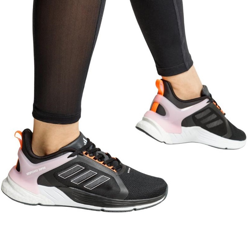  Adidas response super 2.0 black / pink black 23cm RESPONSE SUPER 2.0 W lady's running shoes 