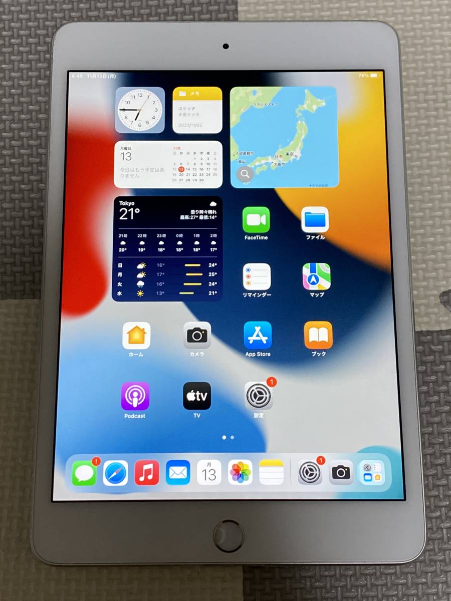 iPad mini4 WiFi 128GB 充電0回 良品 初期保証有 送料無料 1円スタート　④_画像1