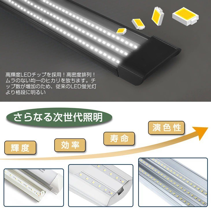  immediate payment super high luminance free shipping 5ps.@ switch attaching straight pipe LED fluorescent lamp one body pedestal attaching 1 light *3 light corresponding 40W 80W shape corresponding 6300lm daytime light color 6000K AC110V D18EN