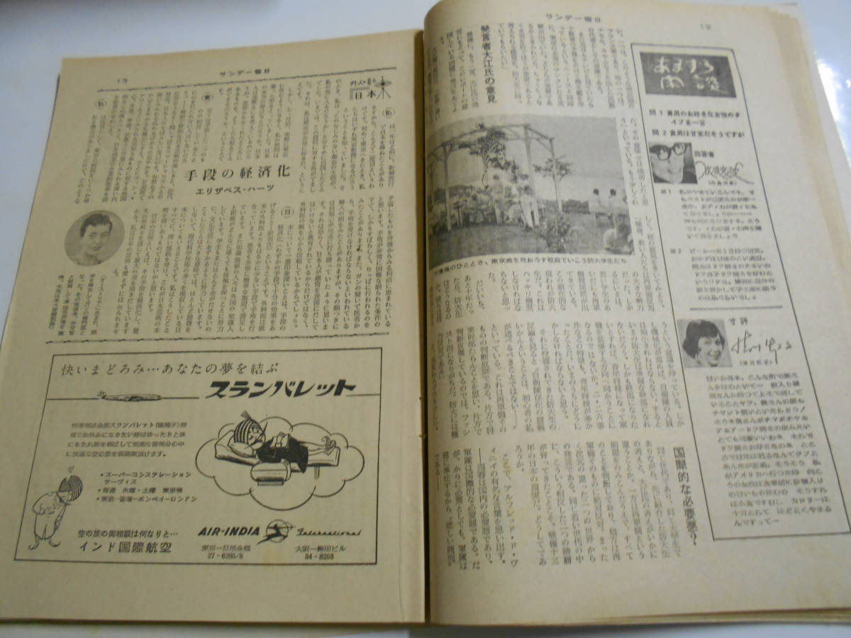 ホッチキス取れ サンデー毎日 1958年昭和33年8 24 津川雅彦 プロ野球 防衛大学 日中貿易 原水爆停止_画像7