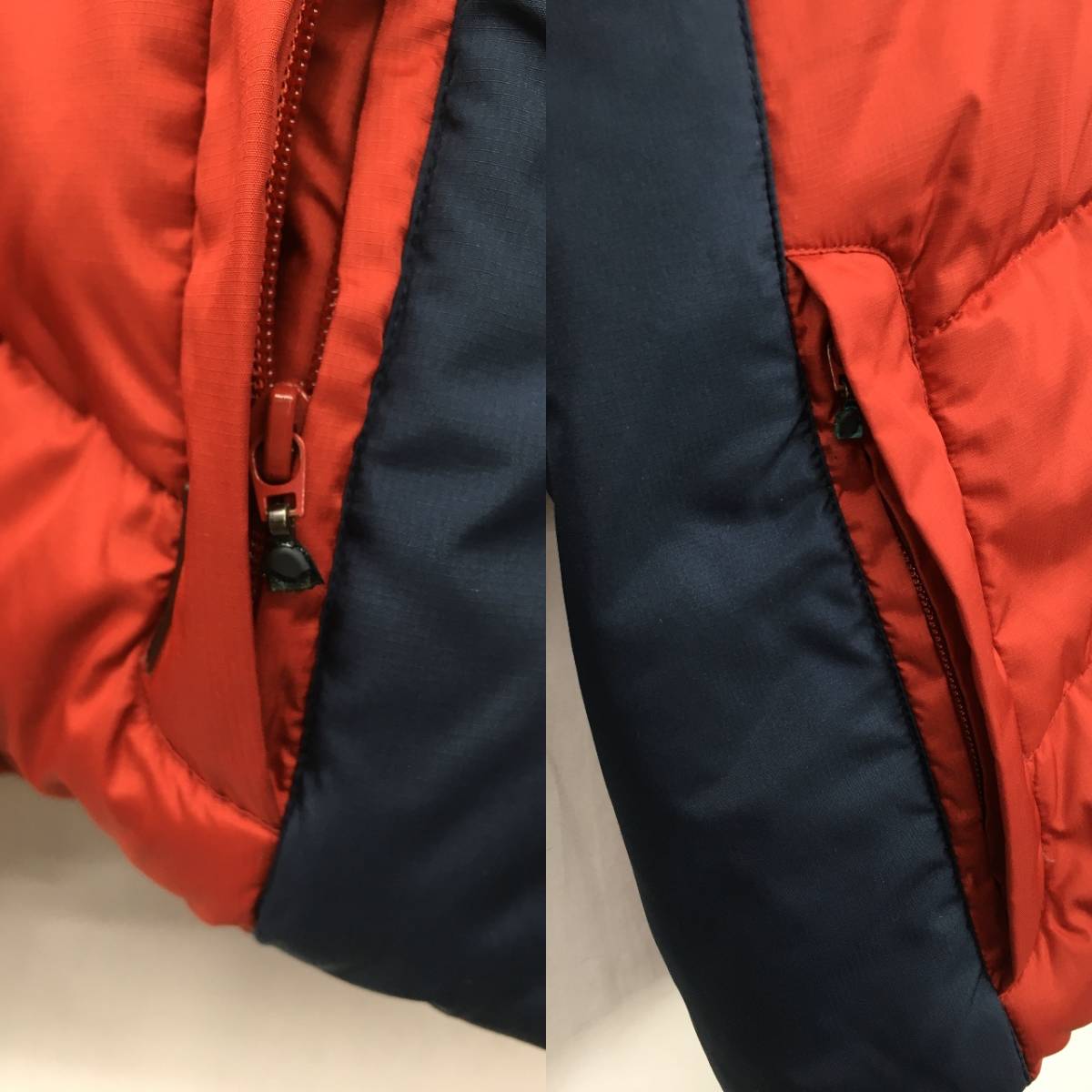 NZ609●HELLY HANSEN ダウンジャケット●140●レッド/ネイビー ヘリーハンセン_画像3