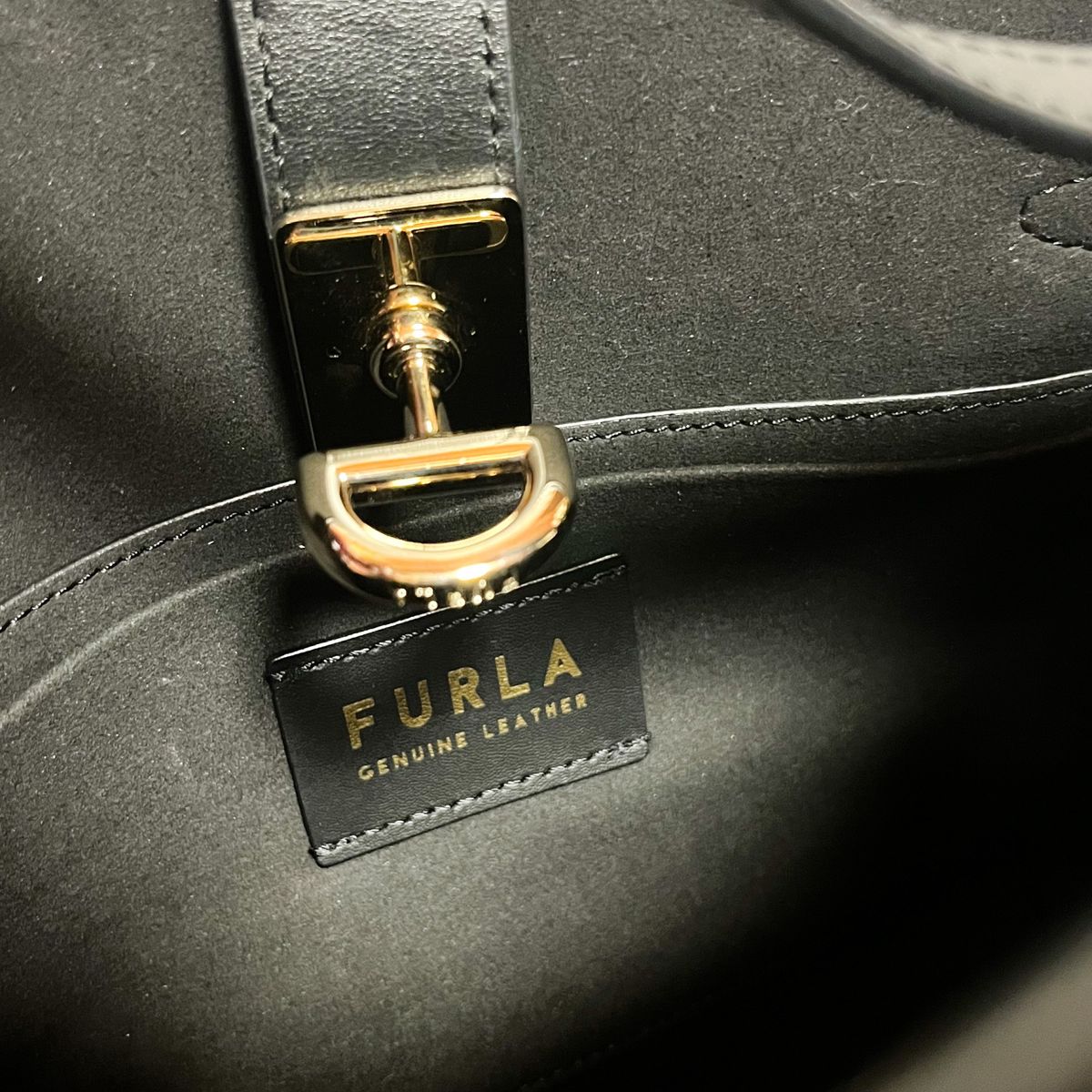 FURLA ★ フルラ ★ ハンドバッグ バッグ ショルダー フォーマル かばん レザー 革 ブラック 黒 バックスキン ブランド