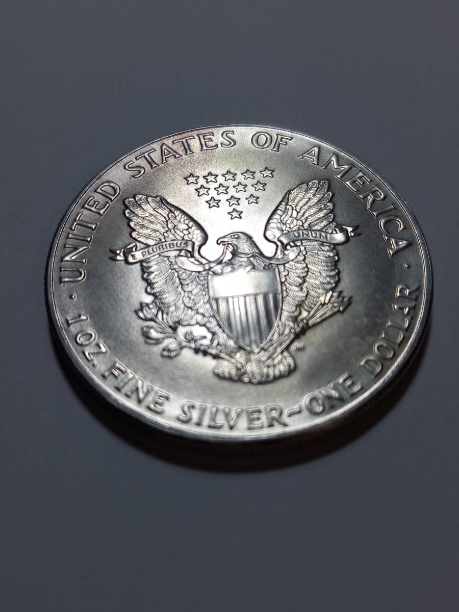 銀貨 １ドル アメリカ ウォーキングリバティ イーグル １トロイオンス 正式「31.1035ｇ」 本物 実測量目は画像にて ONEDOLLER_画像1