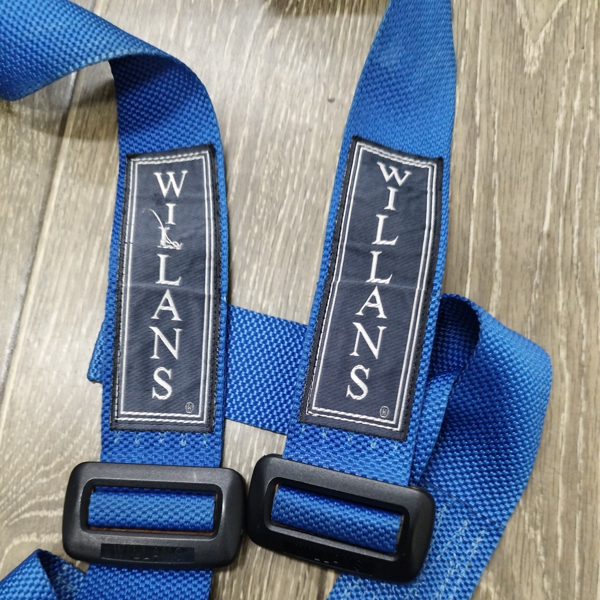 WILLANS 4点式シートベルト クラブ4 4×4 2インチ ブルー 中古 ウィランズ 青 シートベルト_画像2