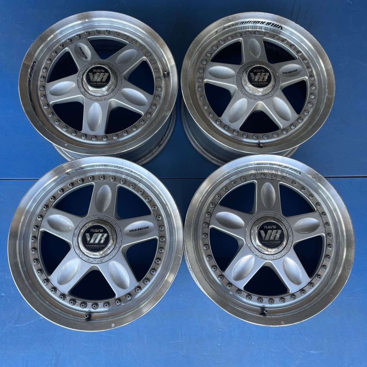 深リム　RAYS VOLK RACING GRC レイズ ボルクレーシング グループC 16×7JJ+44 PCD114.3-4穴　ハブ径約73mm アルミホイール4本セット_画像1