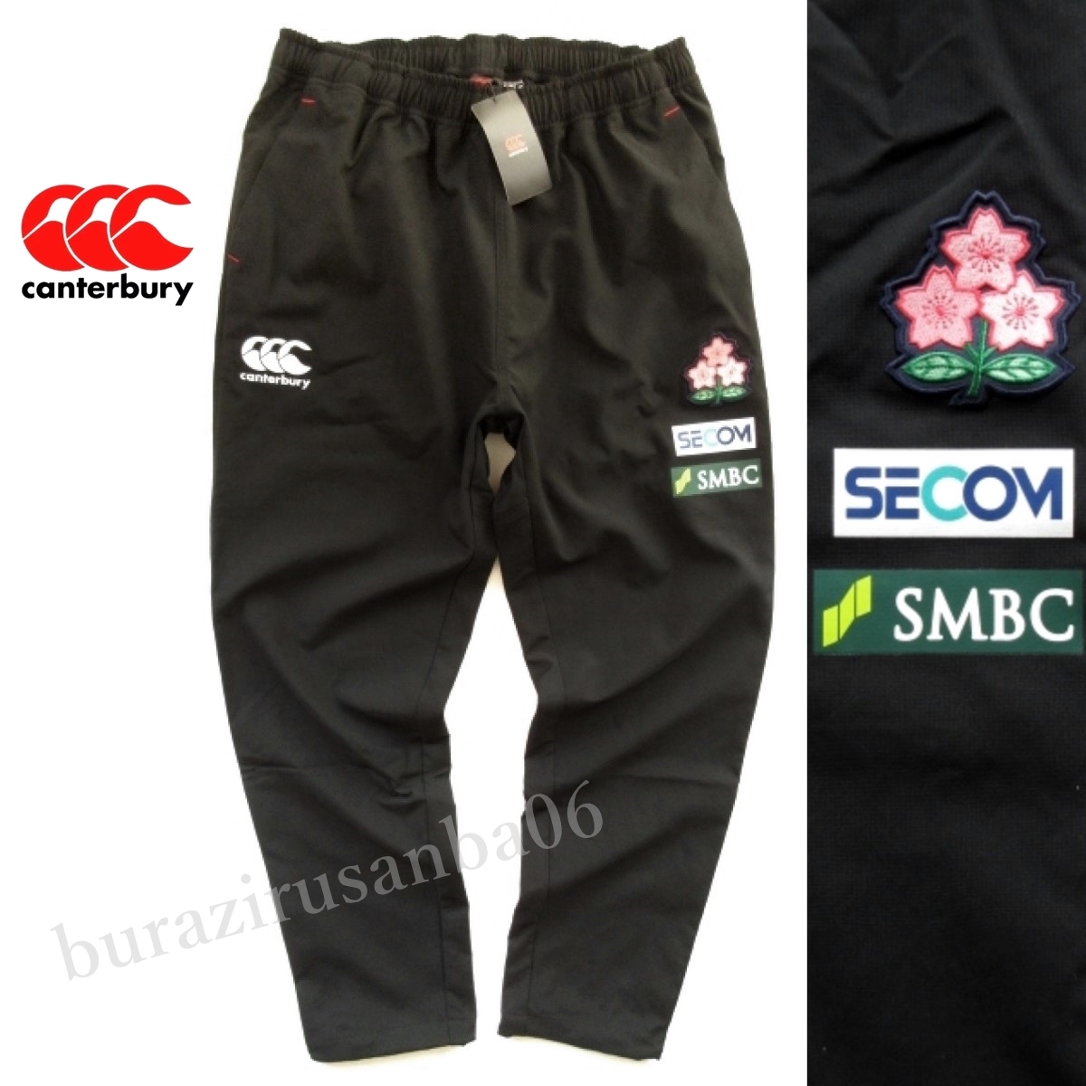 メンズ XL◆未使用 カンタベリー ラグビー日本代表モデル プラクティス パンツ canterbury ロングパンツ 黒 JAPAN PRACTICE PANTS R10137JP_画像1