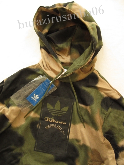 メンズ L◆未使用 定価2万 adidas originals アディダス オリジナルス 上下セット カモ柄 CAMO スウェット パーカー パンツ セットアップ_画像3