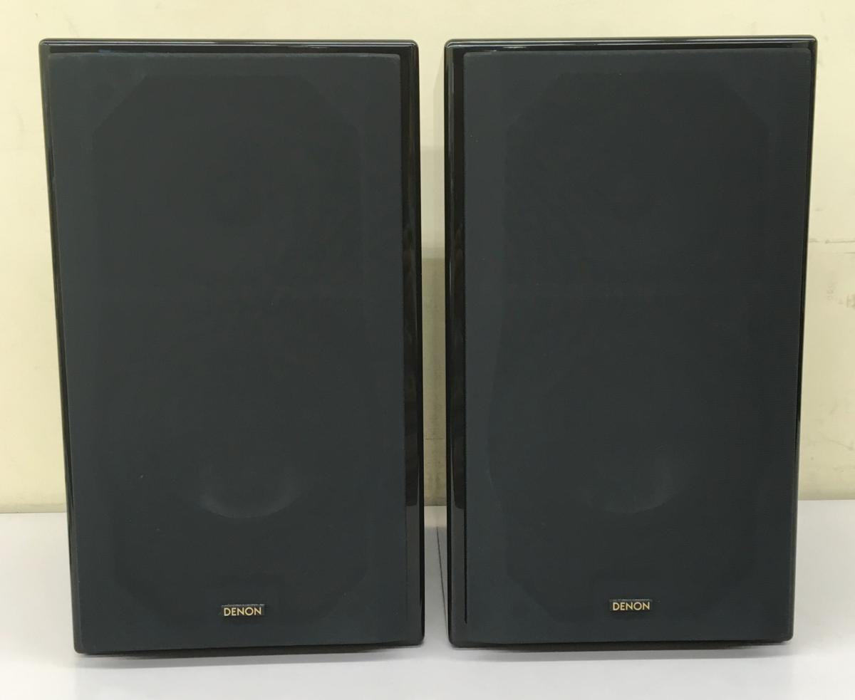 DENON 2路揚聲器一對黑色SC-E 757 Denon黑色2路低音ref機器高端 原文:DENON 2way スピーカー ペア 黒 SC-E757 デノン ブラック 2ウェイ バスレフ 名機 ハイエンド