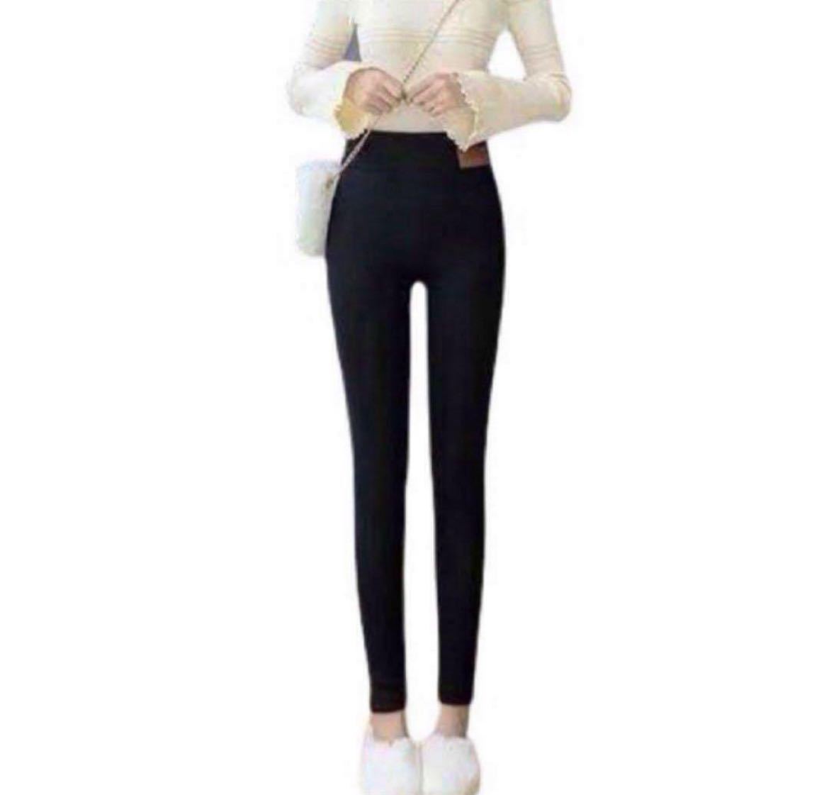 [L size ] leggings lady's new goods reverse side nappy protection against cold thick heat insulation stretch 