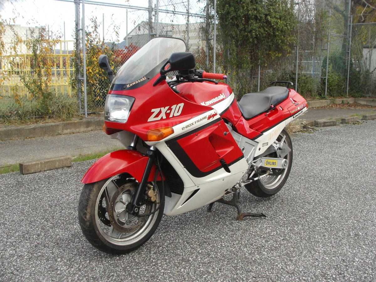 カワサキ　ZX-10　実働中古車　レストアベース程度です。バンス＆ハインズマフラー付き。昭和バイク_画像1