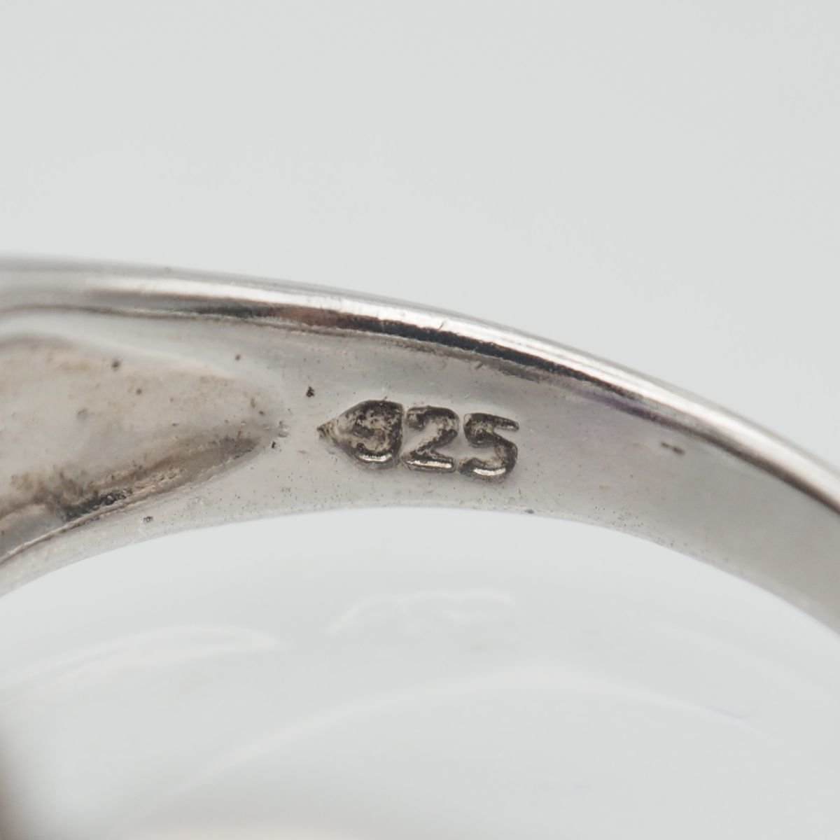 H435 アメジスト 925刻印 リング デザイン シルバー 指輪 13号 2月誕生石 ヴィンテージ_画像6