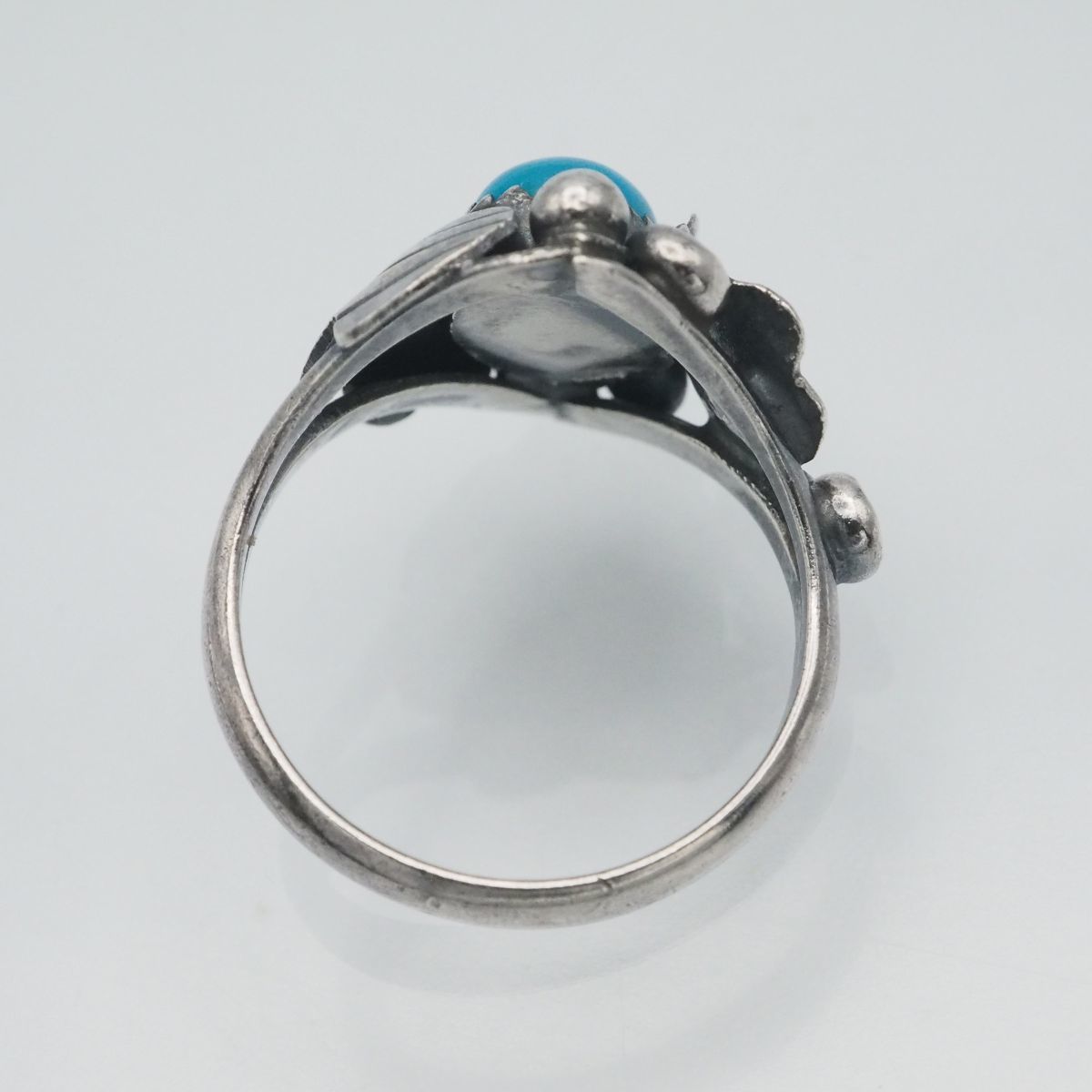 D551 ターコイズ トルコ石 リング デザイン シルバー 指輪 ヴィンテージ 12月誕生石 12号_画像6