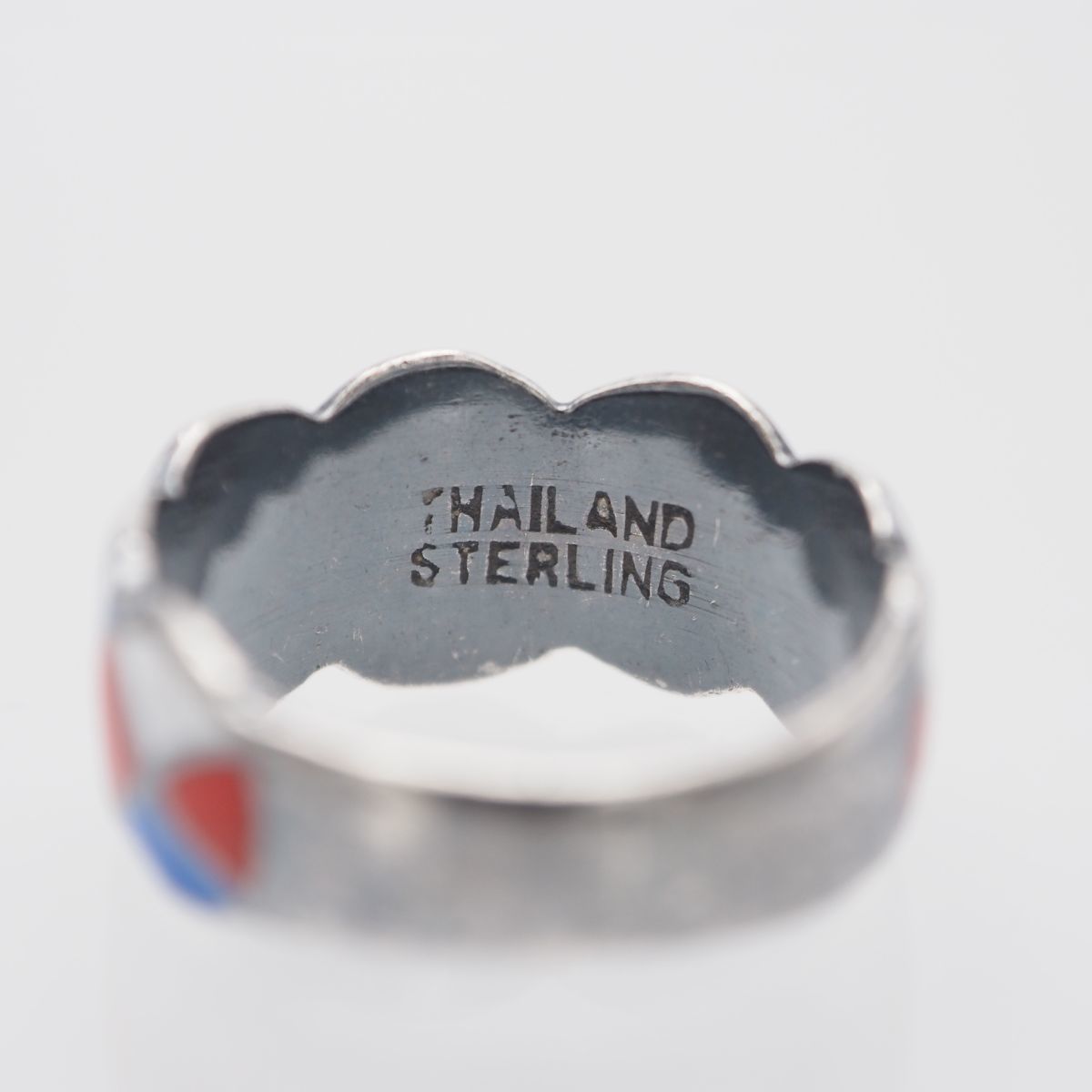 メーカー J392 ヴィンテージ THAILAND STERLING刻印 リング マルチカラー 11号~