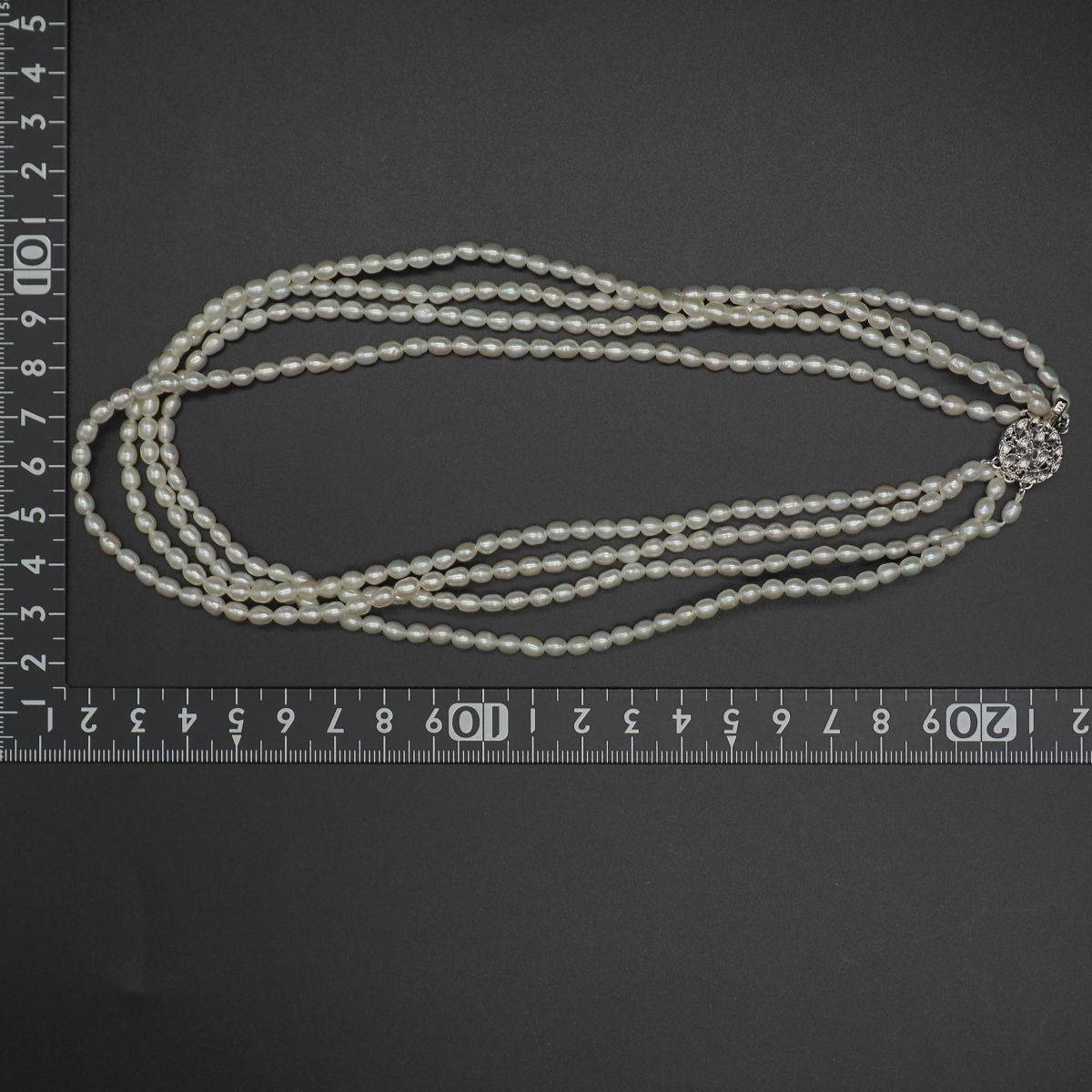 G276 淡水真珠 パール SILVER刻印 ネックレス 4連 デザイン G276 淡水真珠 パール SILVER刻印 ネックレス 4連 デザイン
