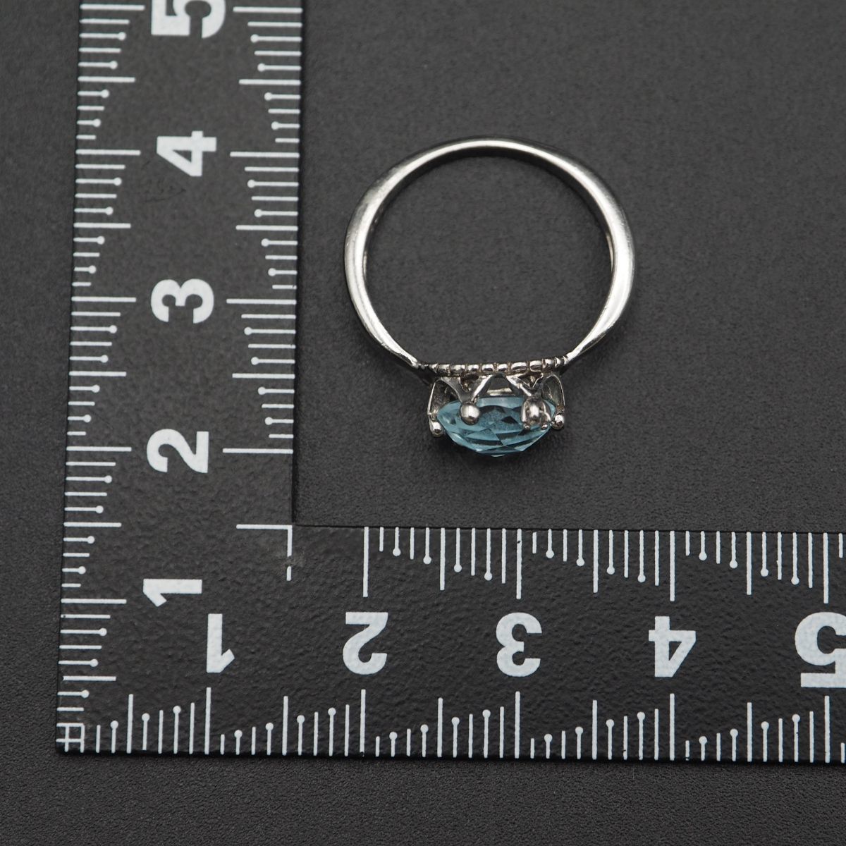 H545 ブルートパーズ 925刻印 リング デザイン シルバー 指輪 10号 11月誕生石_画像10