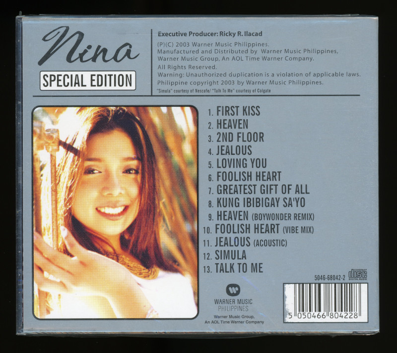 【CD/R&B】Nina - Heaven (Special Edition) [Warner Music Philippines - 504668042-2] STILL SEALED_画像2