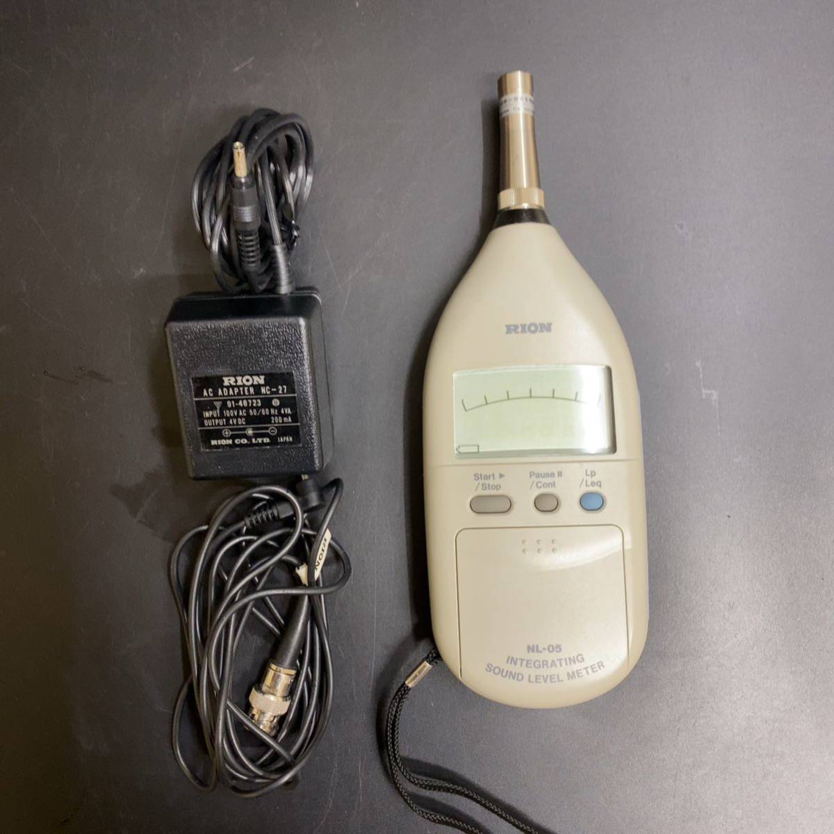 【動作品】RION リオン NL-05 普通騒音計 SOUND LEVEL METER ケース ACアダプター_画像3