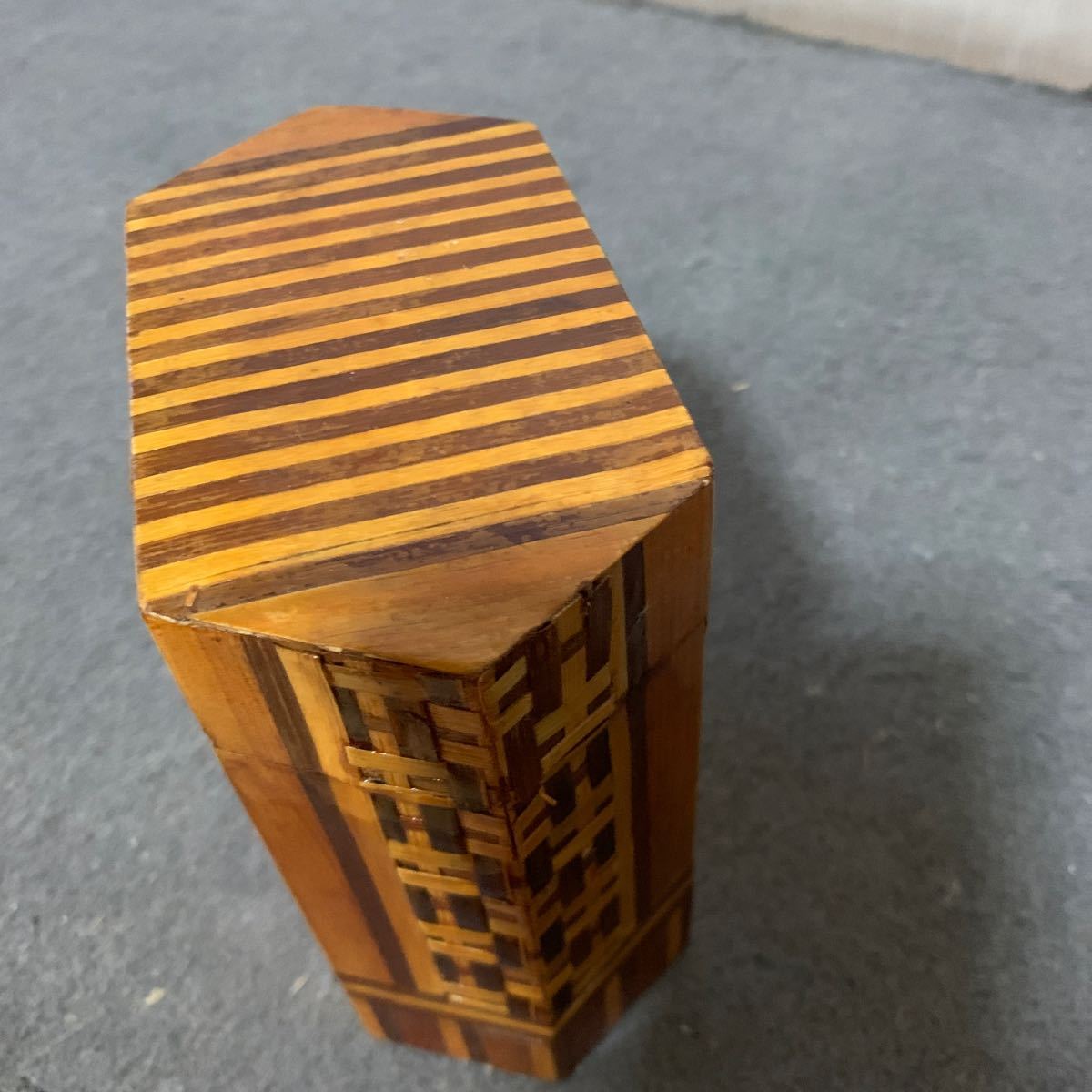 木製 小箱　レトロ 工芸品 _画像8