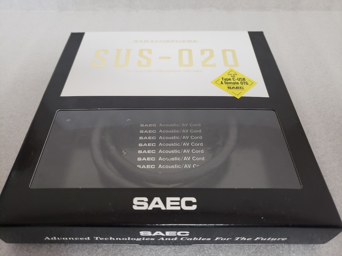最高峰 SAEC サエク ストラトスフィア USB TYPE-C USBC-A female OTG 0.5m SUS-020_画像1