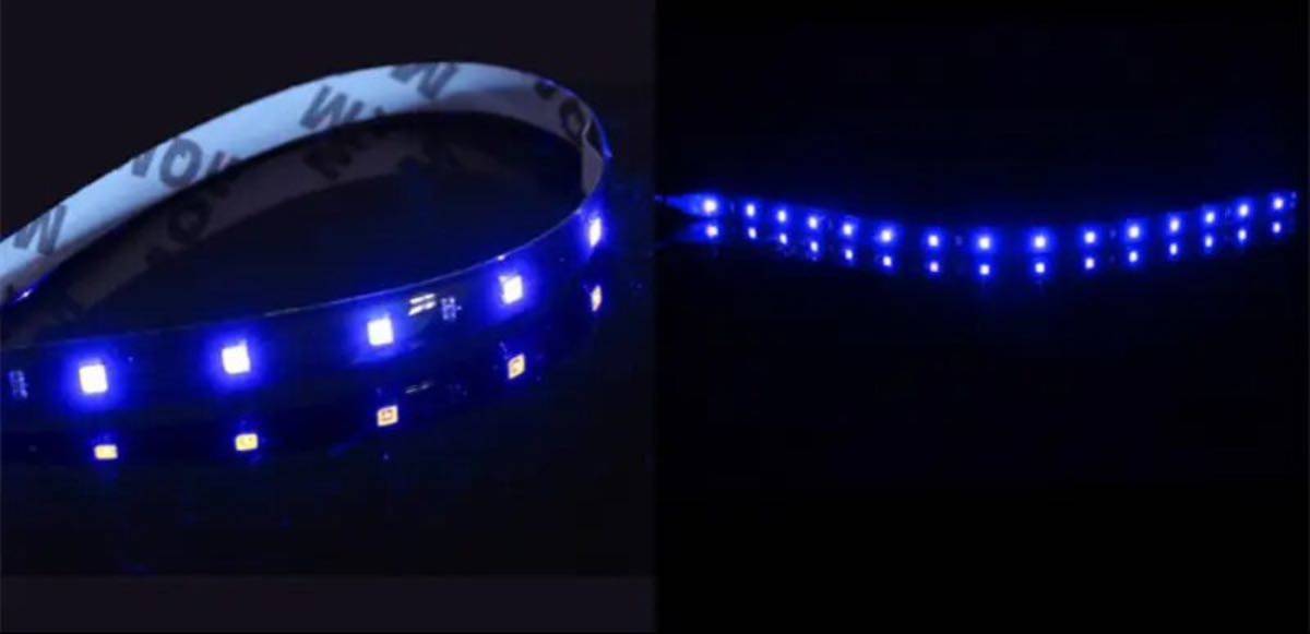 15連 30cm LED テープ 青 ブルー　防水　2本セット　DIY_画像2