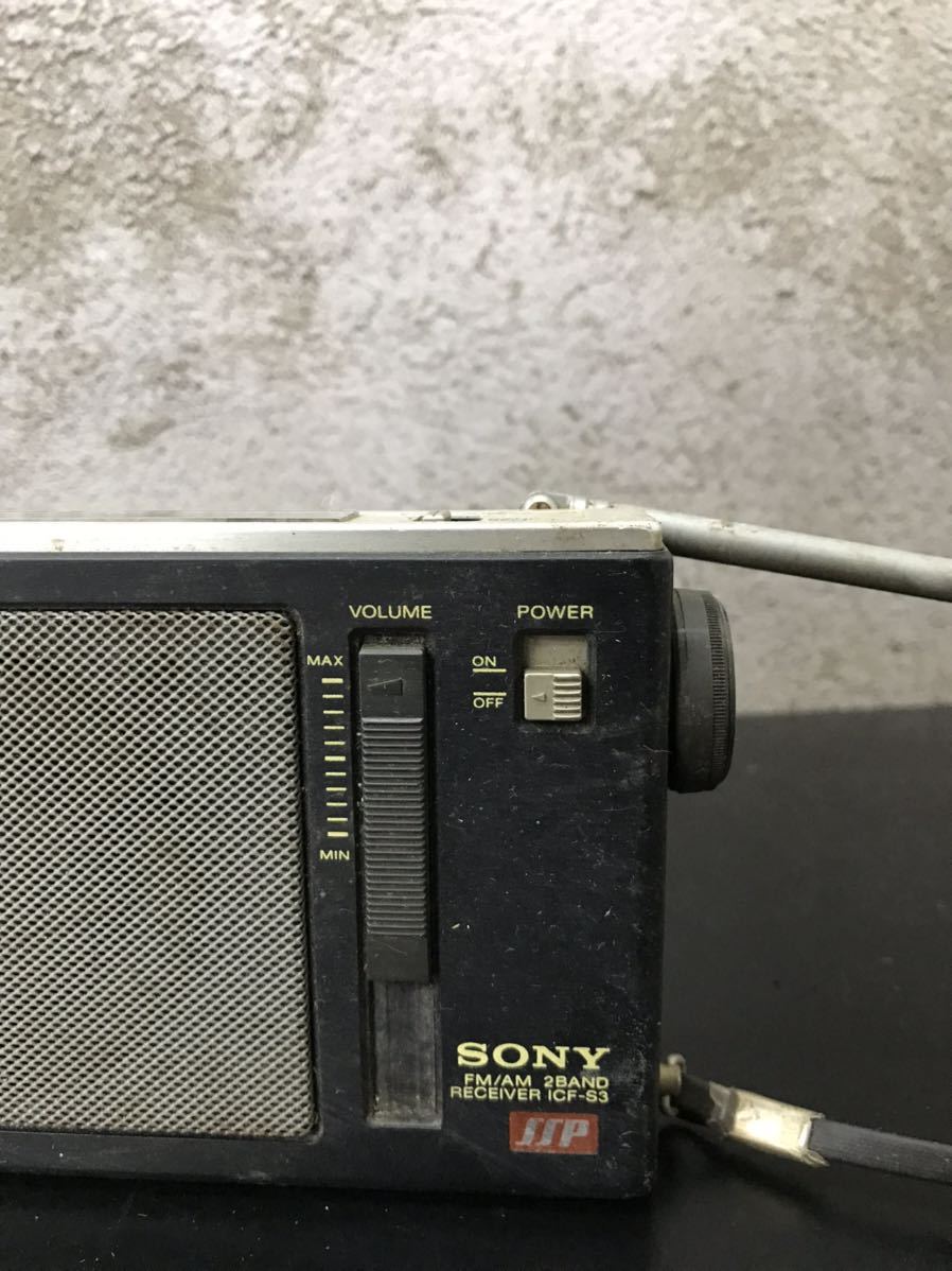 2456 SONY ソニー FM ラジオ ICF カセットデッキ レトロ ICF-S3_画像2