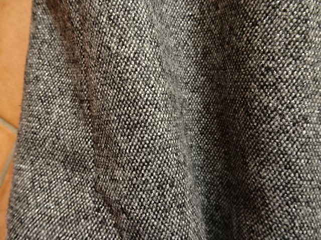 N4625*ZAZIE* made in Japan * waist ribbon. adult cute . LAP skirt * tweed * gray *38(64-70)