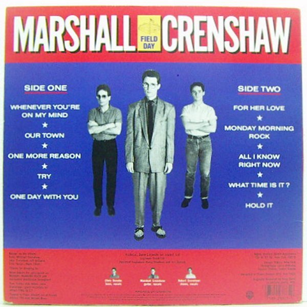 LP,MARSHALL CRENSHAW　FIELD DAY 輸入盤_画像2