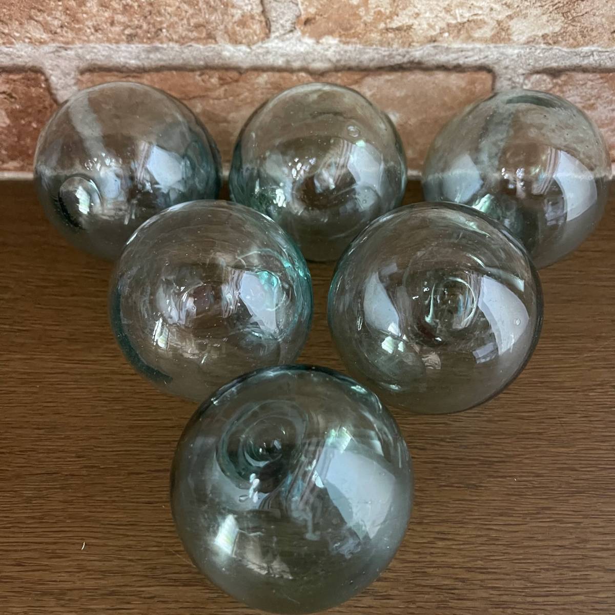 小樽のガラス浮き玉（直径6cm位 6個セット）№304_画像1