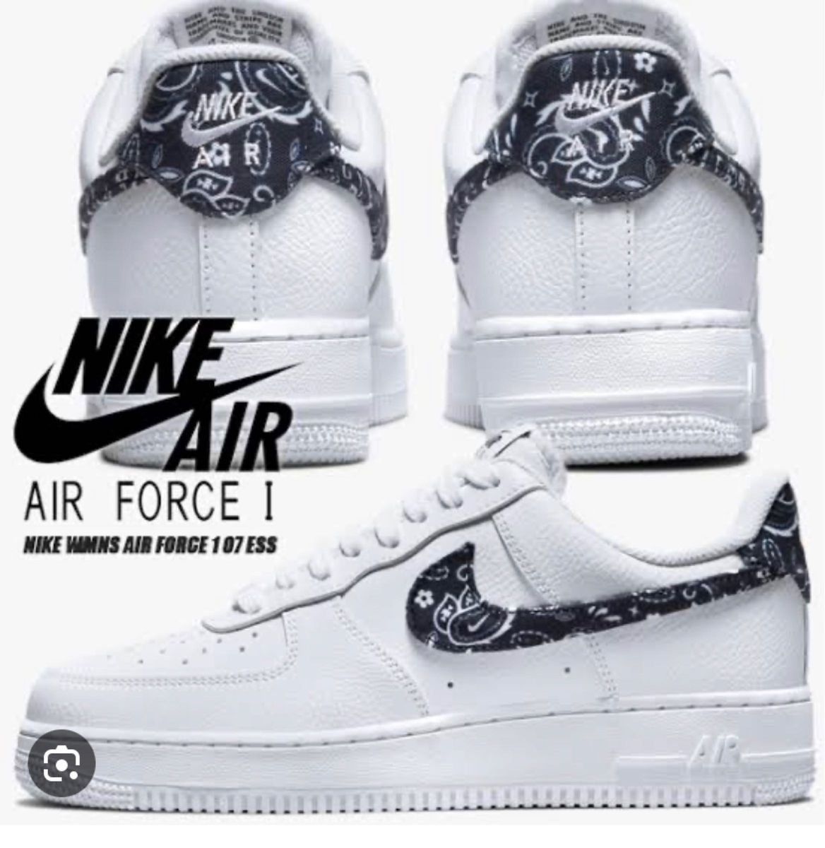 Nike WMNS Air Force 1 Low ´07 Essential エアフォース1 ペイズリー