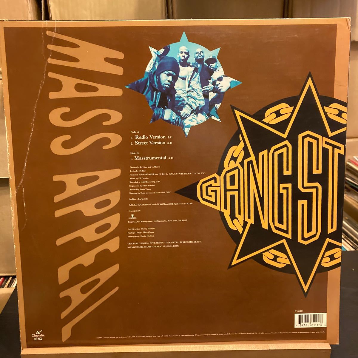 Gang Starr 【Mass Appeal】Chrysalis Y-5811 US 1994 HipHop_画像2