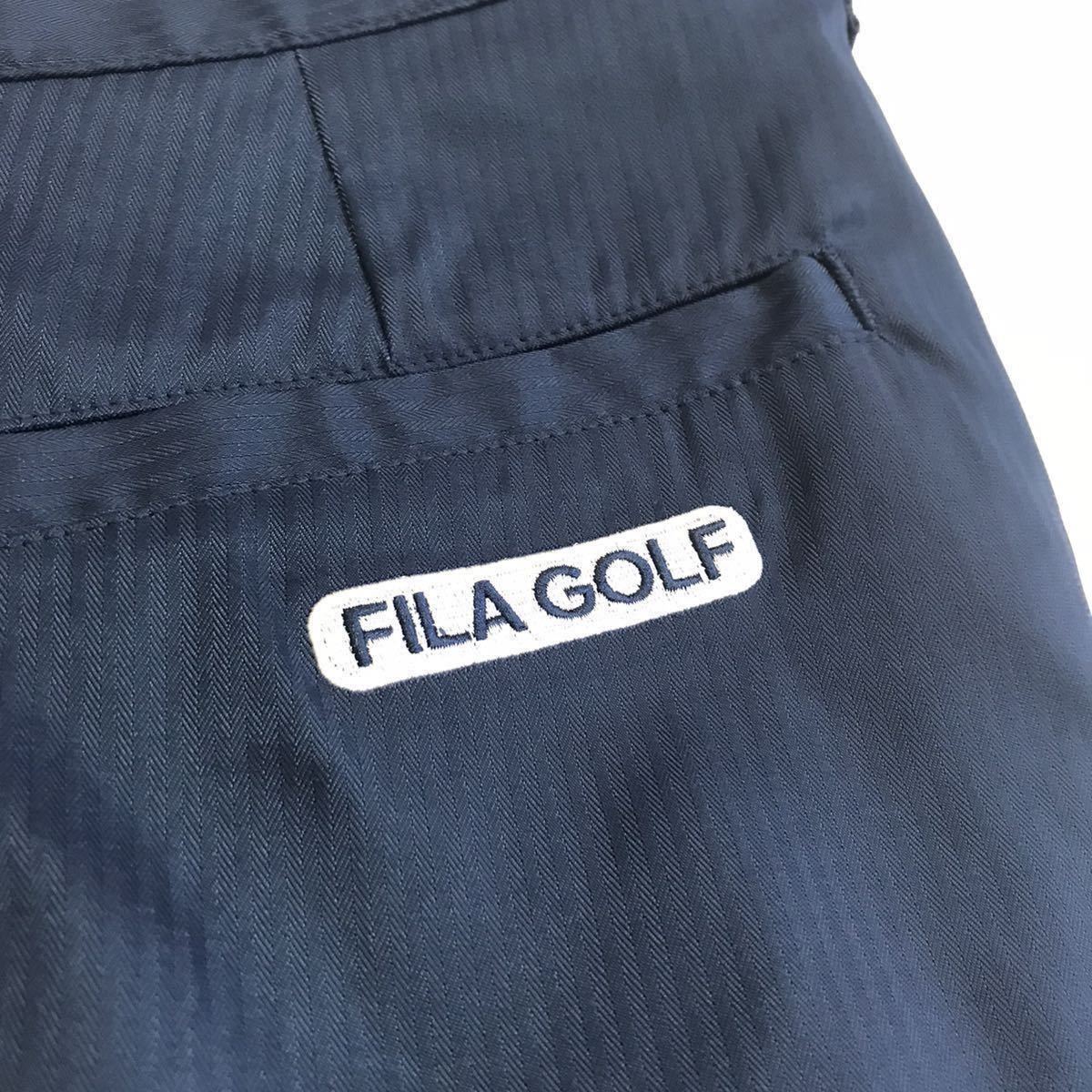 ▲裾上げ可 新品【90サイズ】紺ネイビー FILA GOLF フィラ ゴルフ 8ポケット ヘリンボーン ストレッチ テーパード パンツ 吸汗速乾_画像6