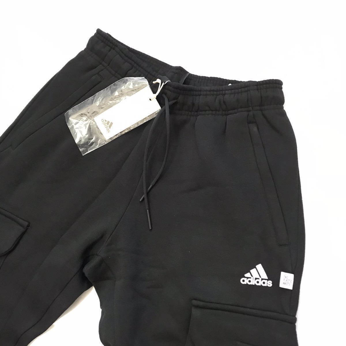 △新品【メンズXXL(XO)】黒 アディダス adidas ゴルフにオススメ フューチャーアイコン フリースカーゴパンツ スウェット ジョガー_画像6