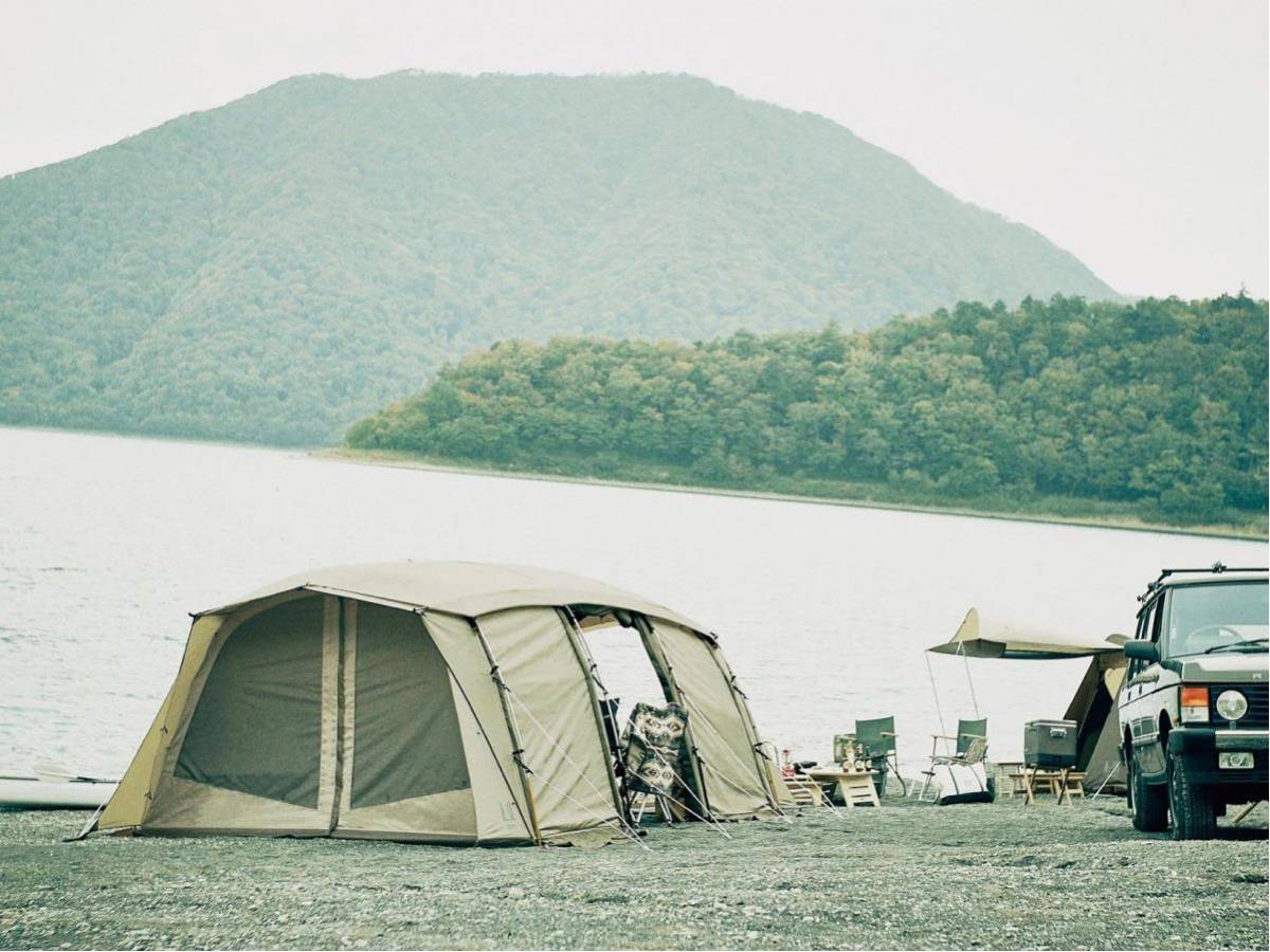 新品　未使用　ogawa (オガワ) キャンプ アウトドア トンネル型テント アポロン [5人用] 2788 サンドベージュ×ダークブラウン　テント