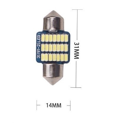 T10×31mm LEDバルブ 白 4個 バルブ 12V ウェッジ 21 SMD ホワイト ランプ 交換用 ルームランプ 定形外郵便で発送_画像4