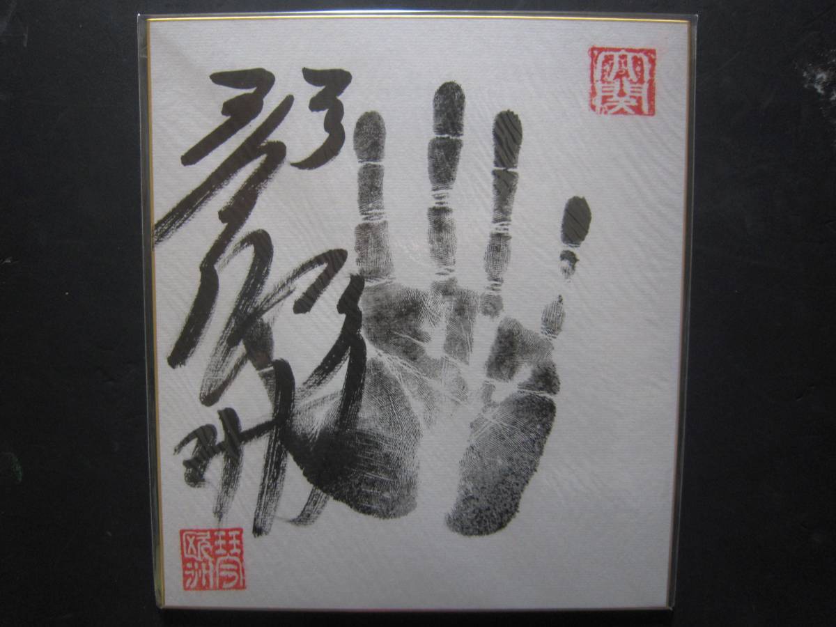大相撲　琴欧洲　大関　手形　サイン　大関印入り　127