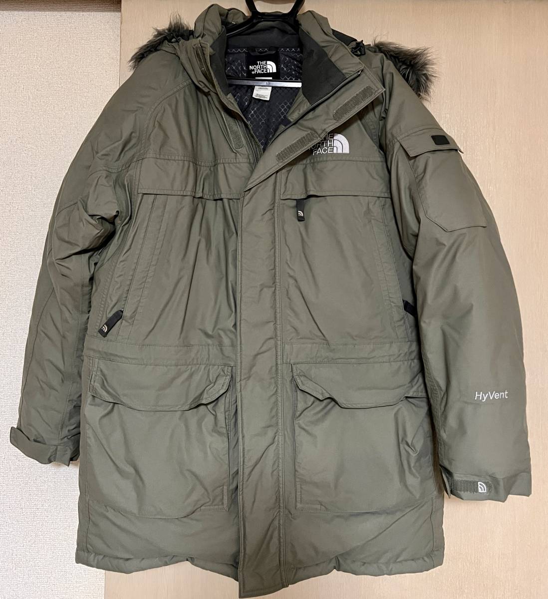 【THE NORTH FACE ノースフェイス Hyvent ダウンジャケット ミリタリーカラー ゴールドウィン】寒冷地 多数ポケット マクマードパーカー_画像1