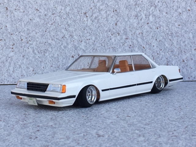 1/24　GX61チェイサー？　完成品　旧車　暴走族車　街道レーサー　グラチャン　シャコタン　改造車　スターシャーク　引っ張りタイヤタイヤ_画像2