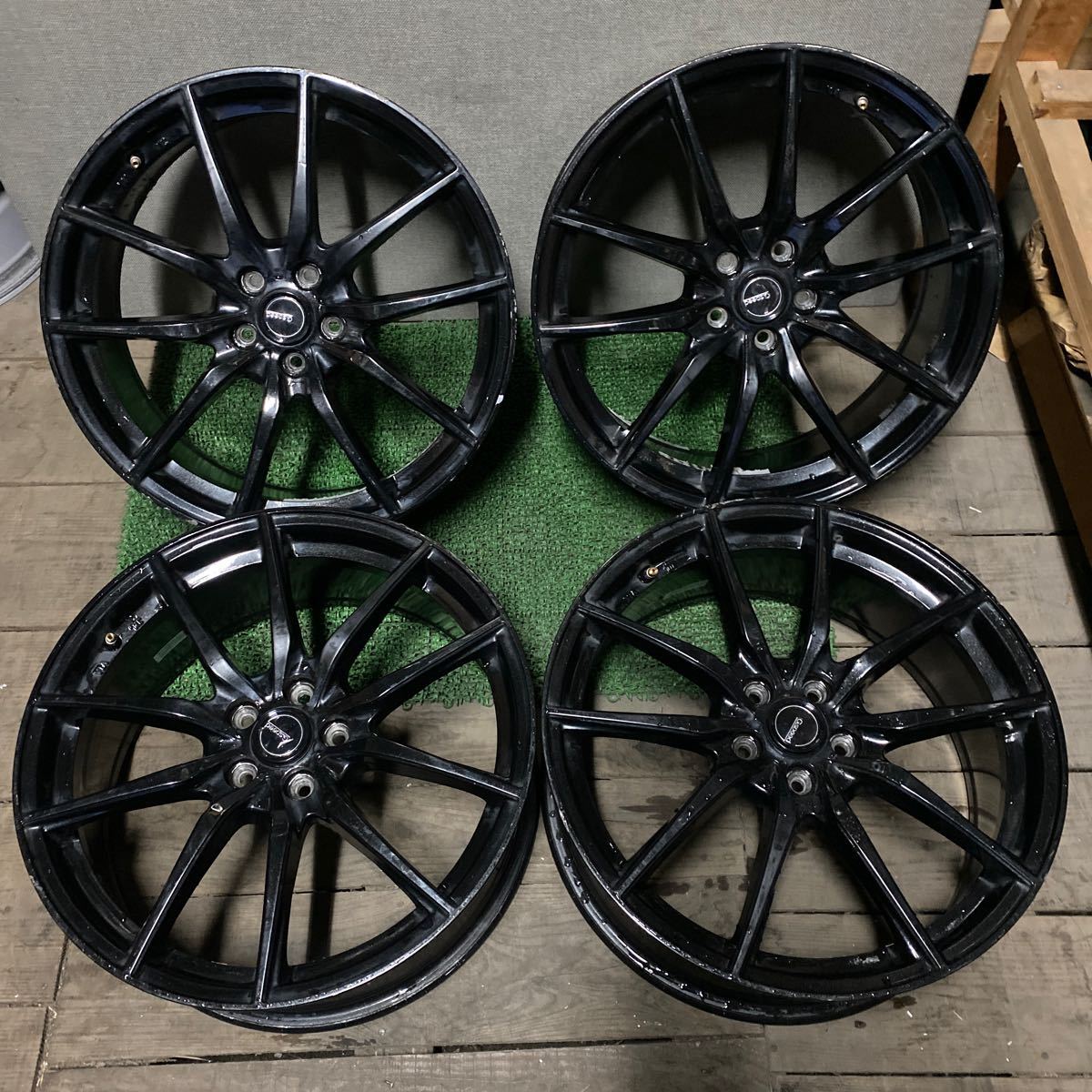 G.speedホイール 18インチ 18×7.5J OFF;+53 PCD;100-5H ハブ径;約65mm 傷あり、ガリ傷あり、サビあり、剥がれあり　4本 プリウス装着可_画像1