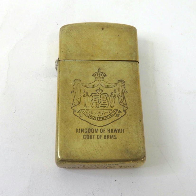 1円【ジャンク】zippo ジッポー/ZIPPO 1932/1986 BRADFORD KINGDOM OF HAWAII/84_画像1