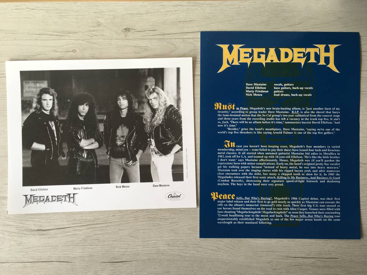 MEGADETH　LAST IN PEACE CAPITOL RECORDS プロモーションキット_画像1