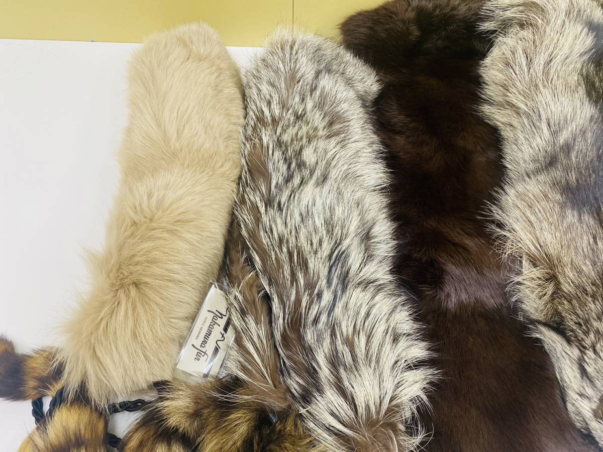 A536 Real Fur 毛皮 Foxマフラー ティペット 襟巻 顔 足 爪付き 詳細不明 おまとめ SAGA FOXなど リアルファー_画像2