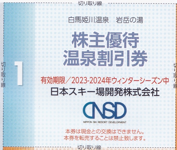 日本スキー場開発　株主優待券　最新　2023-24年シーズン　送料込　一式　セット_画像7