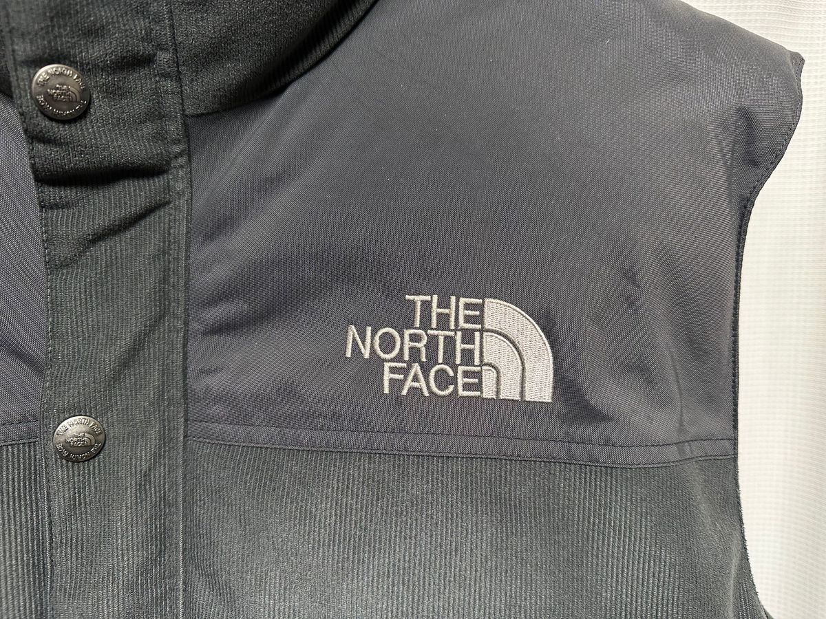 美品 THE NORTH FACE ダウン ベスト XL グレー コーデュロイ ノースフェイス US規格 550 ヌプシ バルトロ