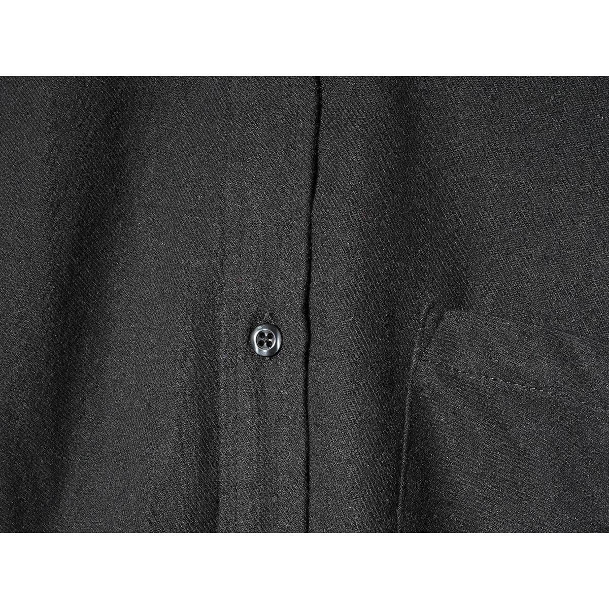 【新品】ネルシャツ 無地 ルーズフィット■Lサイズ / BLACK■ブラック黒 ビッグシルエット フランネル ソリッドカラー ネル81300_画像5