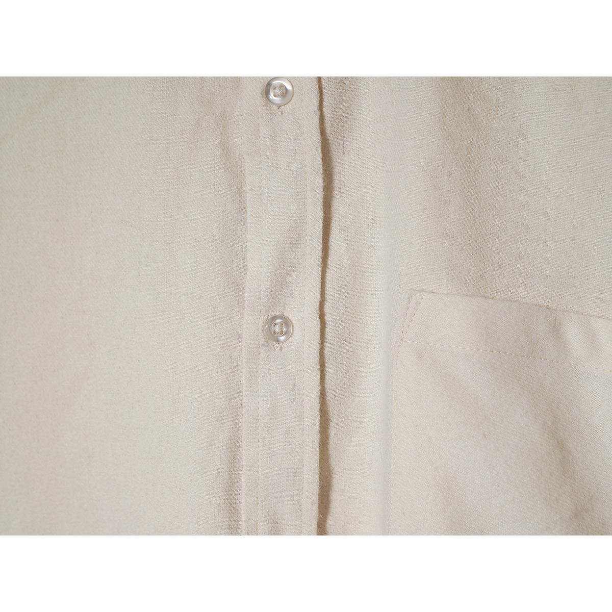 【新品】ネルシャツ 無地 ルーズフィット■Lサイズ / O-WHITE■ホワイト白 ビッグシルエット フランネル ソリッドカラー ネル81300_画像5