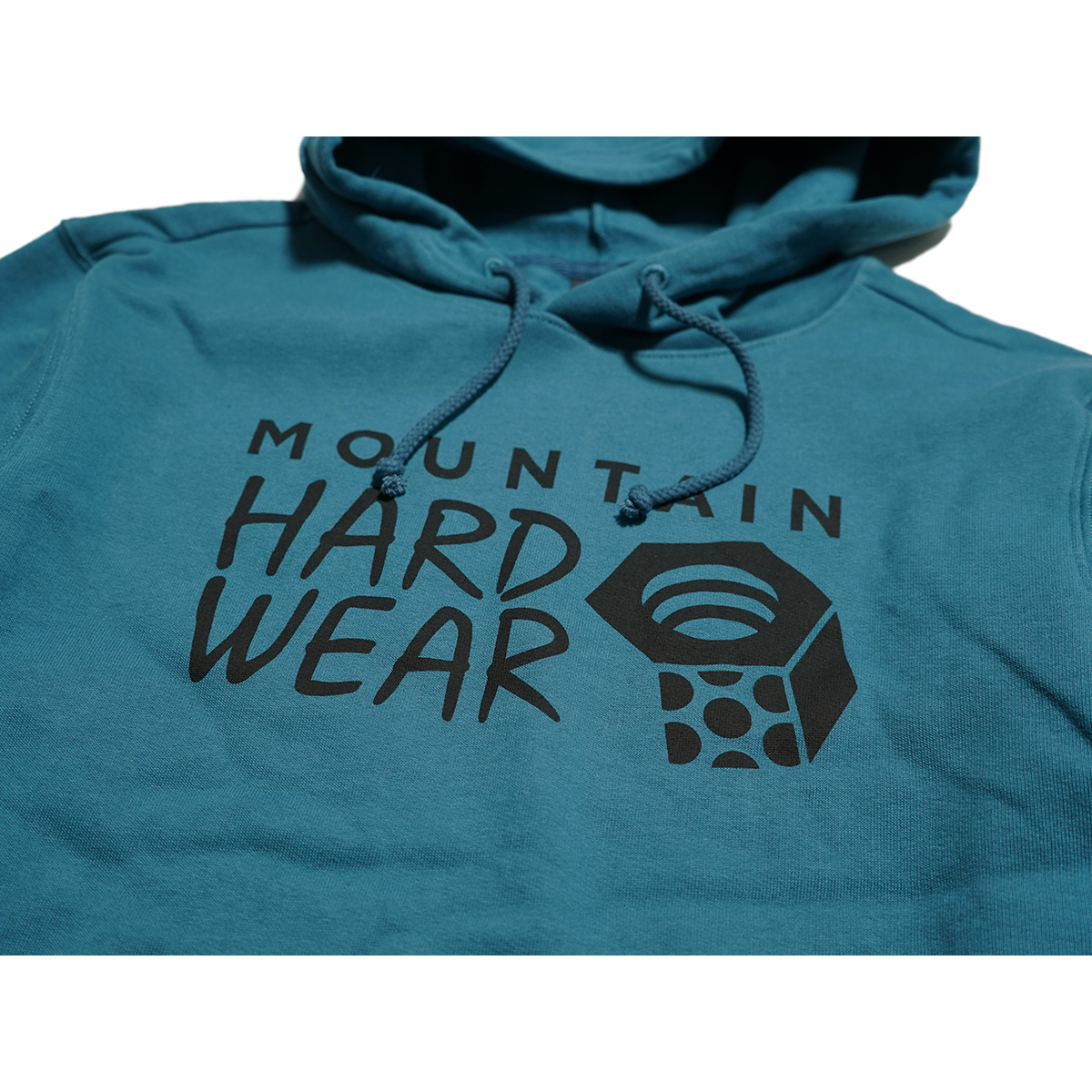 【新品本物 USA購入】Mountain Hardwear マウンテンハードウェア■ LOGO HOODIE ■ ターコイズ / XL ■ロゴ プルオーバー パーカー_画像7