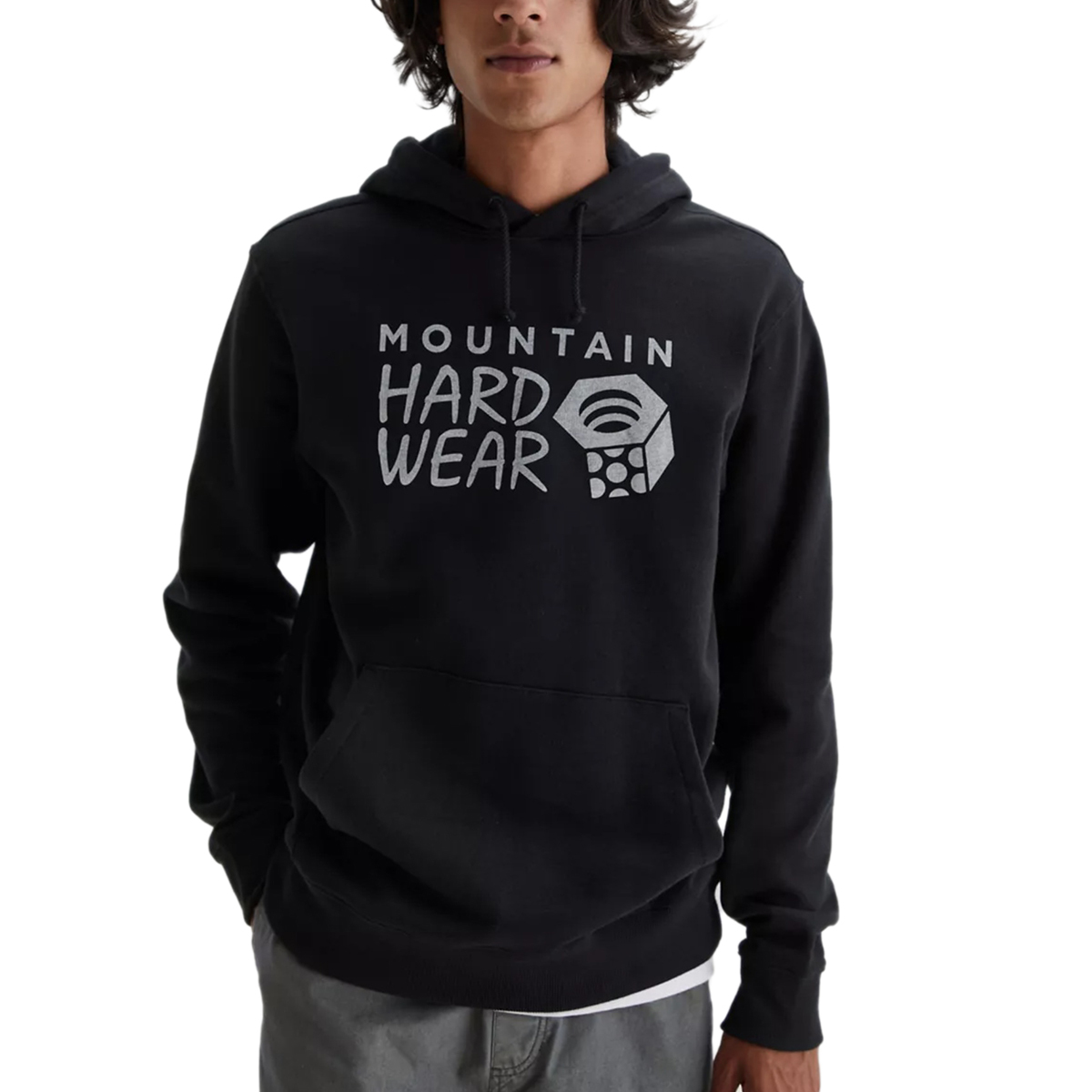 【新品本物 USA購入】Mountain Hardwear マウンテンハードウェア■ LOGO HOODIE ■ ブラック / L ■ロゴ プルオーバー パーカー_画像1