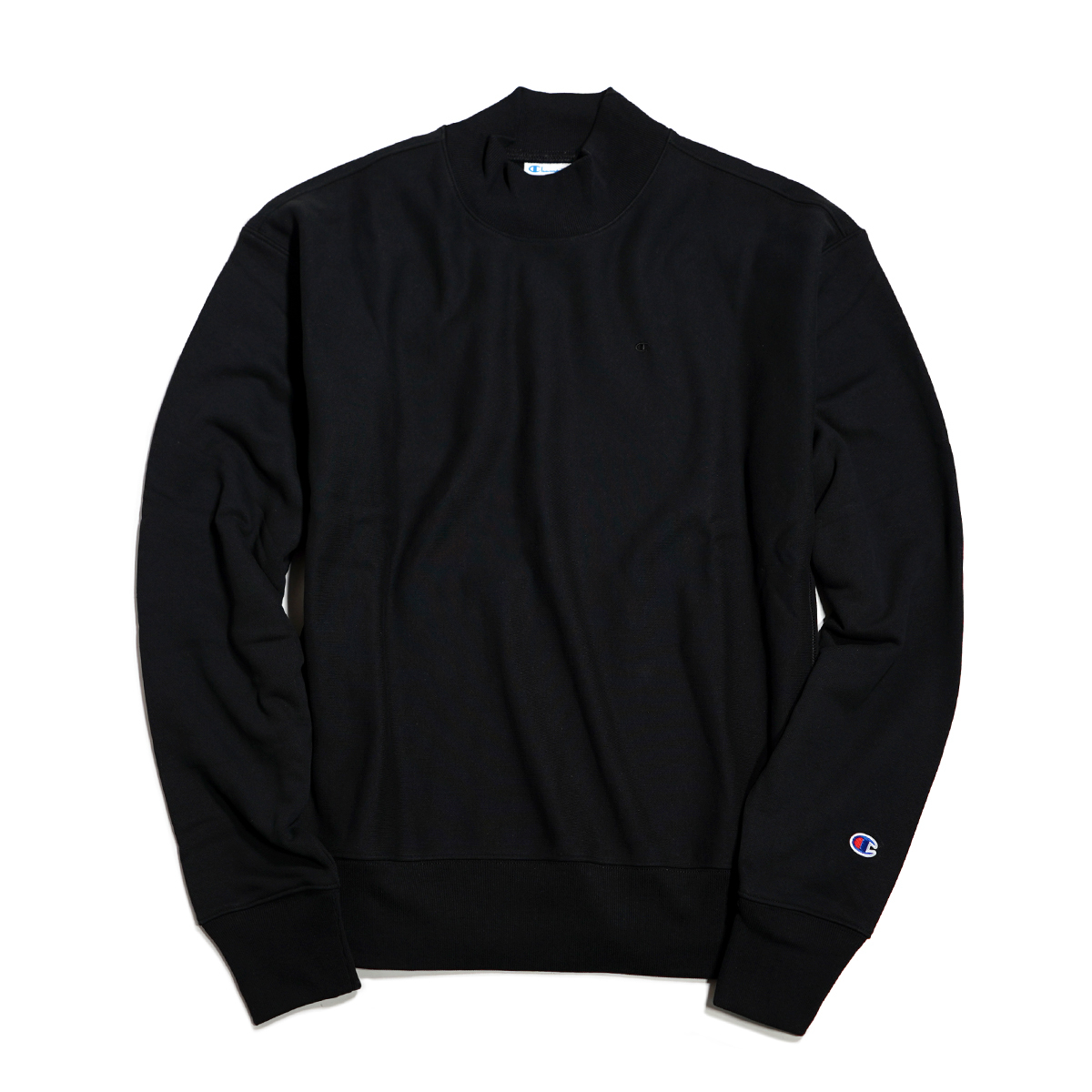 【新品本物 USA購入】Champion チャンピオン■ Mock Neck ■ ブラック / S ■モックネック プルオーバー スウェット リバースウィーブ_画像3