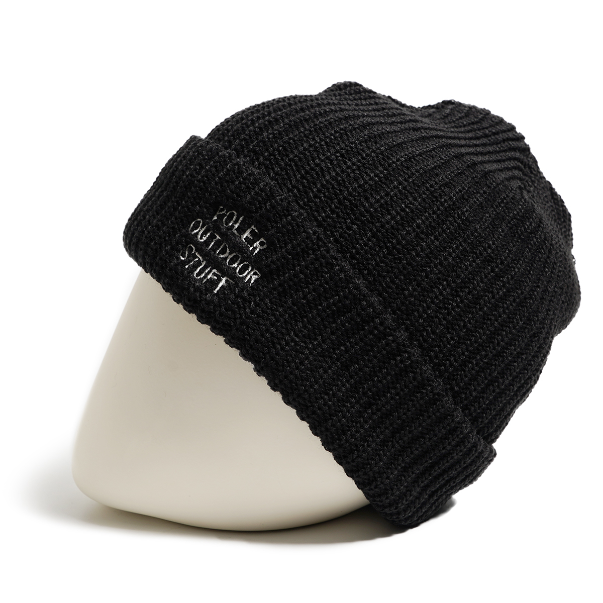 【新品本物 USA購入】POLeR ポーラー■ FANCYMAN BEANIE ■ ブラック ■ニットキャップ ビーニー アウトドア 帽子ロゴ ワンポイント_画像2